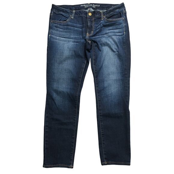 American Eagle Outfitters Denim - American Eagle Outfitters Jegging Straight Denim Jeans Dark Wash Low Rise 14